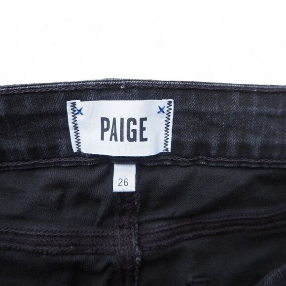 Paige Verdugo Ultra Skinny Raw Hem Dark Wash Denim Jeans Women's 26 - Picture 3 of 11